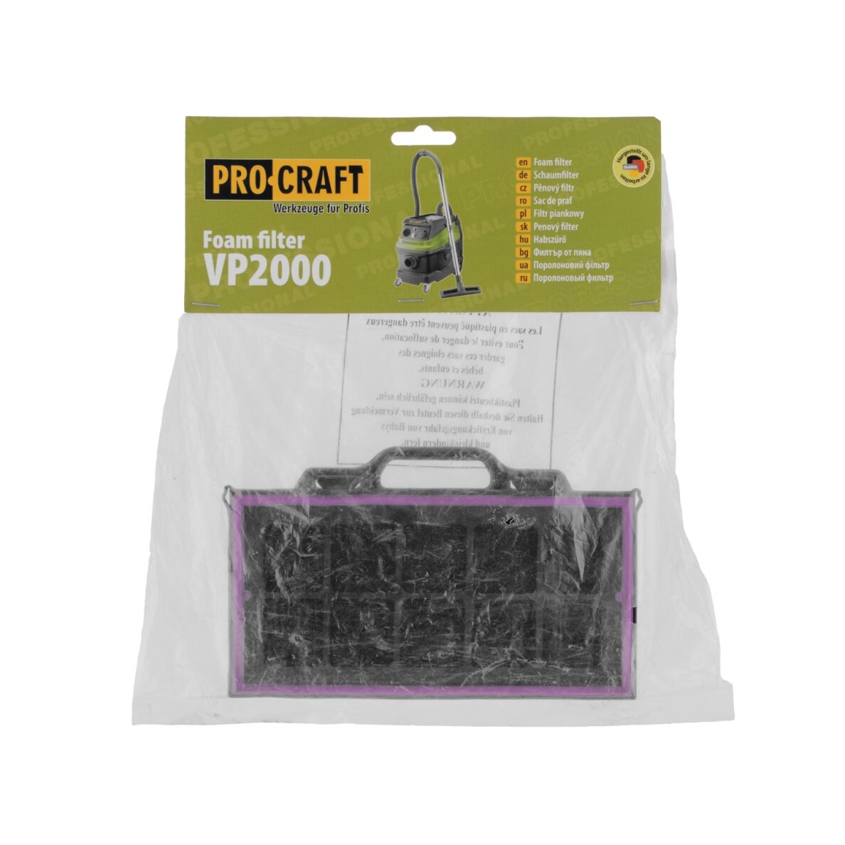 Putų filtras pramoniniam dulkių siurbliui „ProCraft VP2000” 3