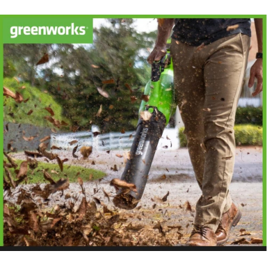 Greenworks G40AB akumuliatorinis pūstuvas ( 40V  2X2Ah akumuliatoriai ir kroviklis)