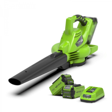 Greenworks GD40BVK25X PŪSTUVAS/SURINKTUVAS (40V su 2X2,5Ah akumuliatoriais ir krovikliu) Greenworks GD40BVK25X PŪSTUVAS/SURINKTUVAS (40V su 2X2,5Ah akumuliatoriais ir krovikliu)