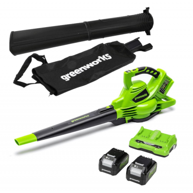 Greenworks GD24X2BVK4X PŪSTUVAS/SURINKTUVAS (2X24V du 4Ah akumuliatoriai ir kroviklis) Greenworks GD24X2BVK4X PŪSTUVAS/SURINKTUVAS (2X24V du 4Ah akumuliatoriai ir kroviklis)