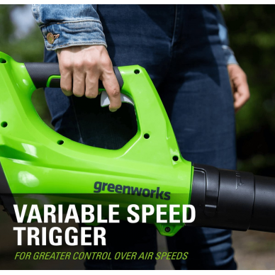 Greenworks G24AB PŪSTUVAS (24V be akumuliatorių ir kroviklio) 2