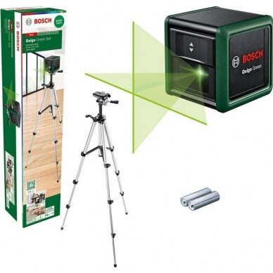 BOSCH Quigo Green Set Kryžminių linijų lazeris BOSCH Quigo Green Set Kryžminių linijų lazeris