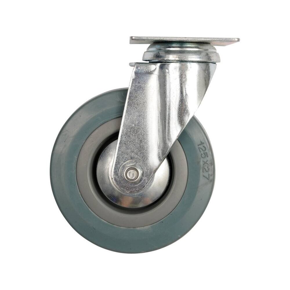 Ratukas vežimėliui, guminis, pilkas, pasukamas Vorel | d-100mm, 60kg