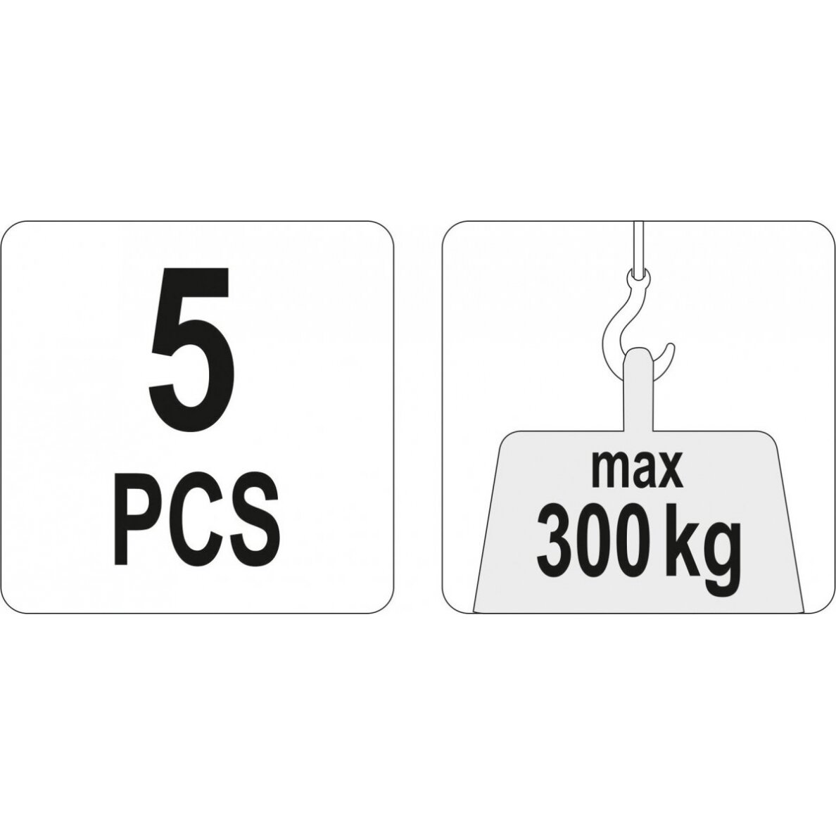 Ratukai baldų transportavimui iki 300kg, 5 vnt. Yato 3 Ratukai baldų transportavimui iki 300kg, 5 vnt. Yato 3