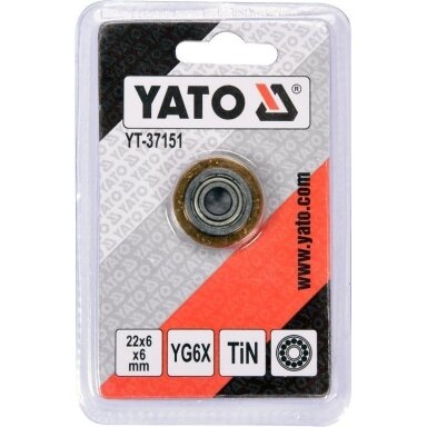 Ratukas glazūruotų plytelių pjaustymo prietaisui (su guoliais) d-22x6x6mm Yato