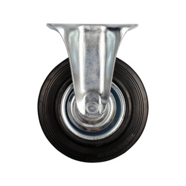 Ratukas vežimėliui d-100mm, 60kg, guminis, juodas Vorel Ratukas vežimėliui d-100mm, 60kg, guminis, juodas Vorel