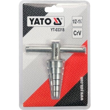Raktas pakopinis su rankena 1/2" (12,7 mm) – 1-1/8" (28,6 mm) CrV Yato 2