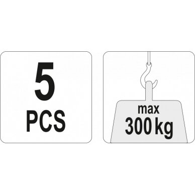 Ratukai baldų transportavimui iki 300kg, 5 vnt. Yato 3 Ratukai baldų transportavimui iki 300kg, 5 vnt. Yato 3