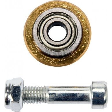 Ratukas glazūruotų plytelių pjaustymo prietaisui (su guoliais) d-22x6x6mm Yato Ratukas glazūruotų plytelių pjaustymo prietaisui (su guoliais) d-22x6x6mm Yato
