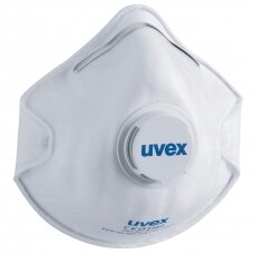 Respiratorius Uvex Silv-Air Classic 2110 FFP1, puodelio tipo su vožtuvu, baltas, 3 vnt mažmeninėje pakuotėje