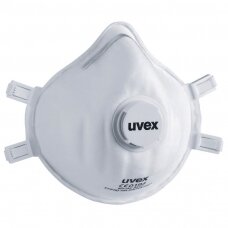Respiratorius Uvex Silv-Air Classic 2310 FFP3, puodelio tipo su vožtuvu, baltas, 3 vnt mažmeninėje pakuotėje