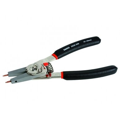Replės fiksavimo žiedams su keičiamais antgaliais vidiniams ir išoriniams žiedams 200mm 10-51/7-51mm Replės fiksavimo žiedams su keičiamais antgaliais vidiniams ir išoriniams žiedams 200mm 10-51/7-51mm