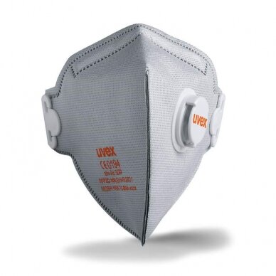 Respiratorius su anglies filtru 3220 FFP2, sulankstomas su vožtuvu, pilkas, 1 vnt. 15 vnt dėžėje Respiratorius su anglies filtru 3220 FFP2, sulankstomas su vožtuvu, pilkas, 1 vnt. 15 vnt dėžėje