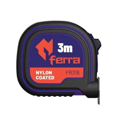 Ruletė Ferra 3m x 16mm, magnetinė Ruletė Ferra 3m x 16mm, magnetinė