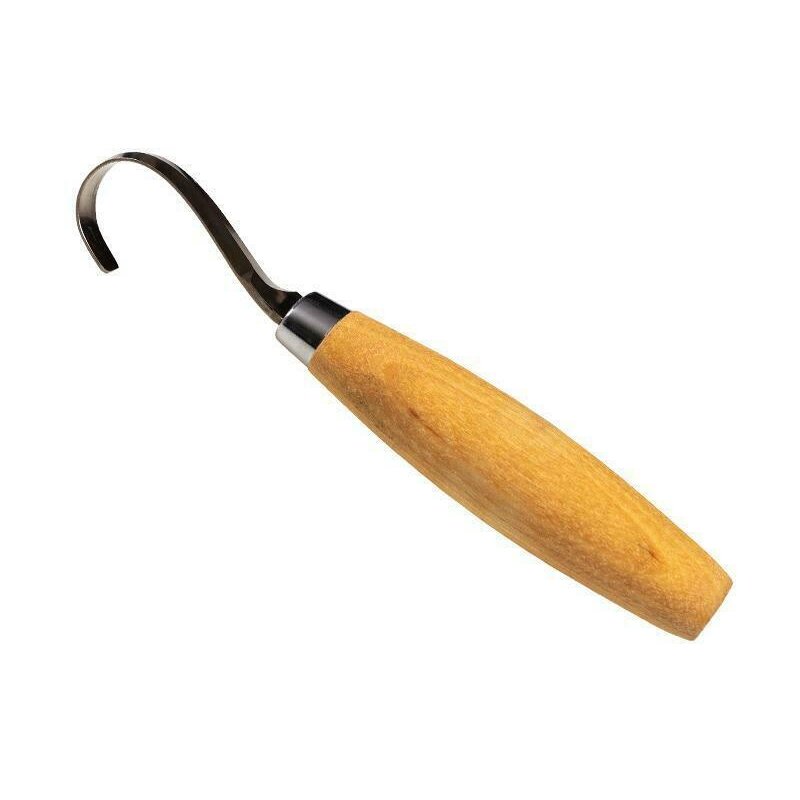 Šaukštų drožinėjimo peilis Morakniv® 164, lenkta geležtė 50x2,5mm. 13mm vidinis skersmuo. Viengubi ašmenys, beržinė rankena.
