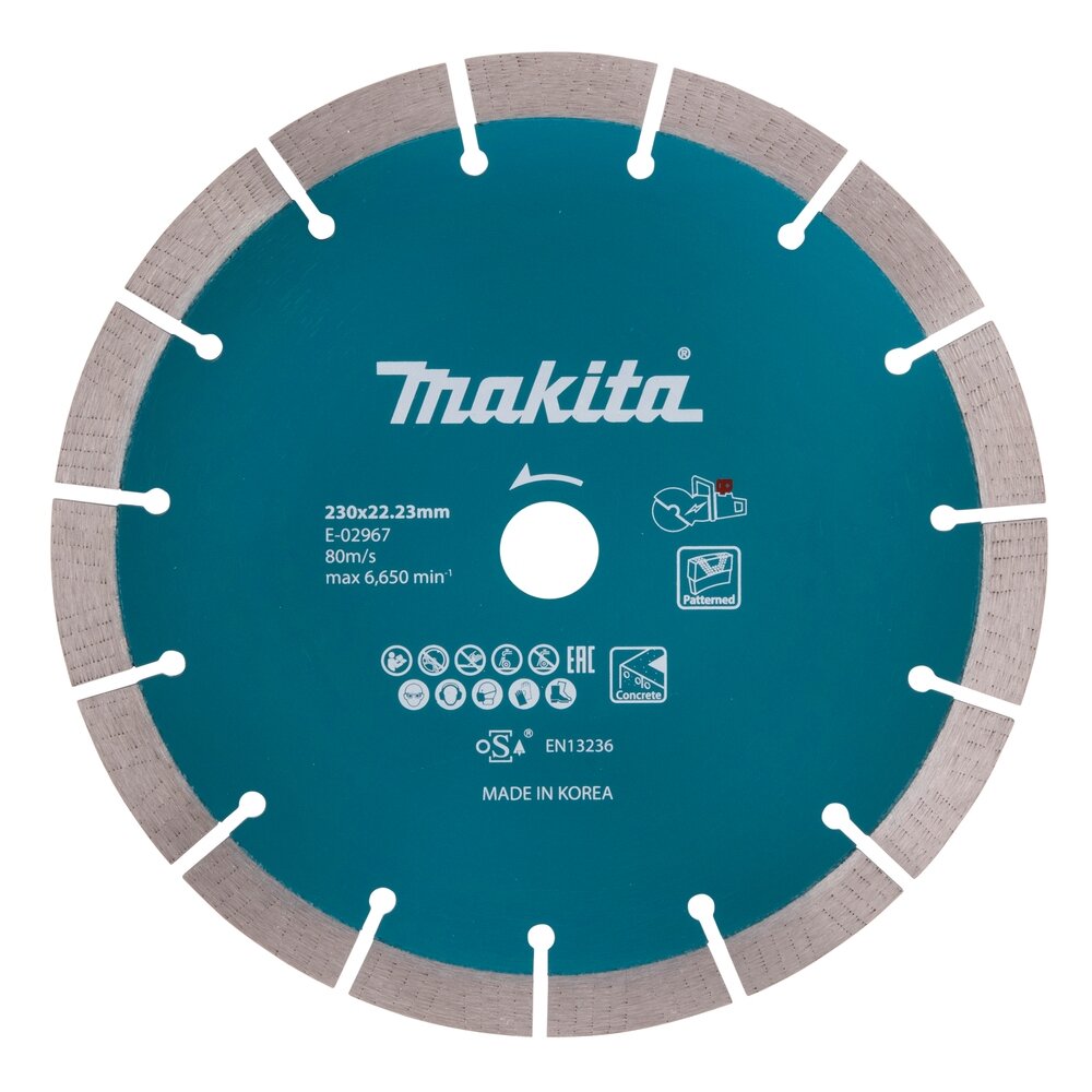 Segmentinis diskas Makita E-02967, 230MM, betonui