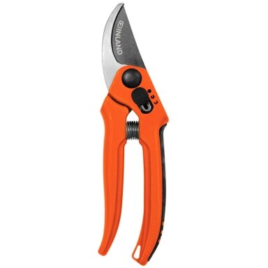 Sekatorius prasilenkiančiais ašmenimis, plastikinis korpusas, dviejų padėčių geležtė: max 20 mm, mid 10mm