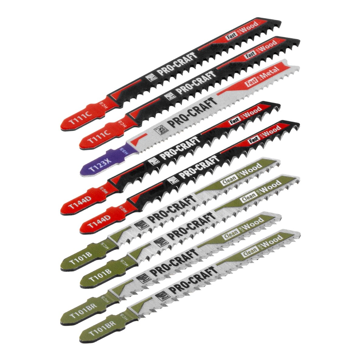 Siaurapjūklio pjūklo geležčių rinkinys „ProCraft JB15" 1