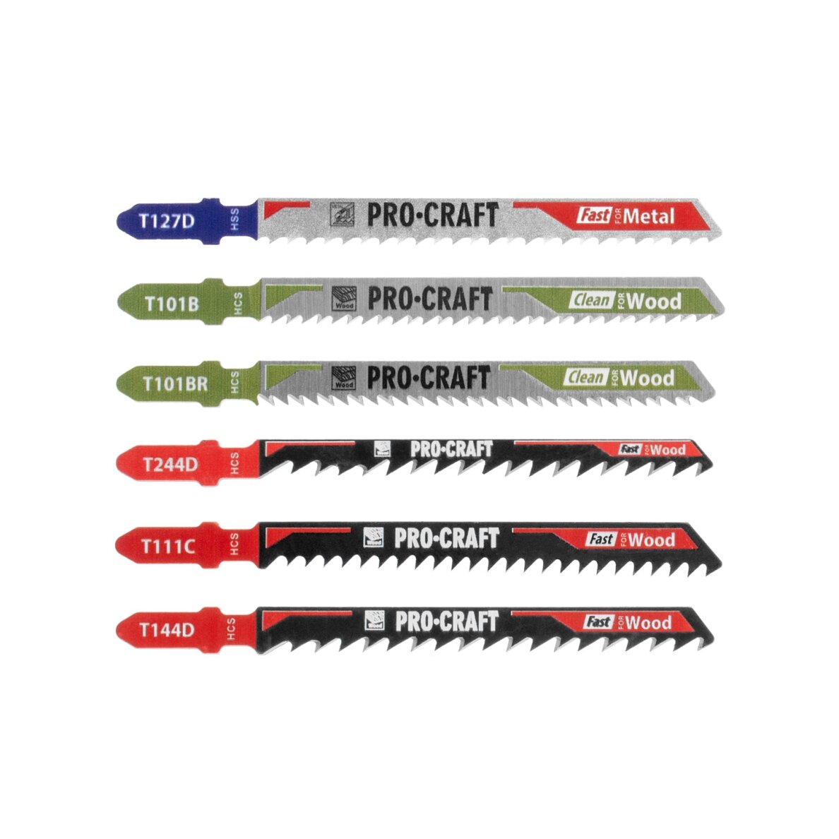 Siaurapjūklių geležčių rinkinys „ProCraft JB10" 3 Siaurapjūklių geležčių rinkinys „ProCraft JB10" 3