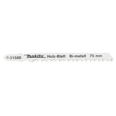 Siaurapjūklio pjūkleliai Makita P-31588, BIM 4/75mm, 5 vnt. Siaurapjūklio pjūkleliai Makita P-31588, BIM 4/75mm, 5 vnt.
