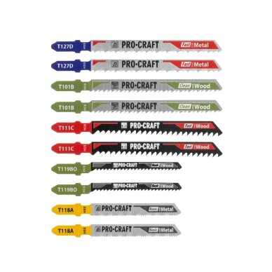 Siaurapjūklio geležčių rinkinys „ProCraft JB11" 2 Siaurapjūklio geležčių rinkinys „ProCraft JB11" 2