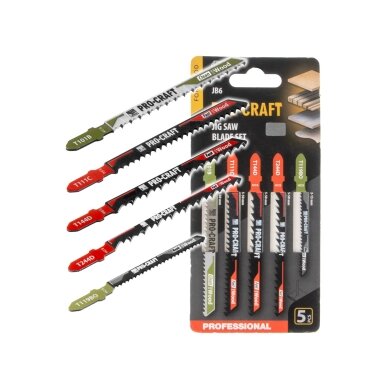 Siaurapjūklio geležčių rinkinys „ProCraft JB6"