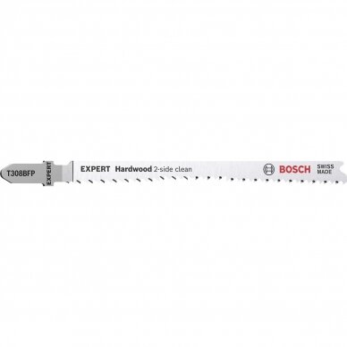 Siaurapjūklio pjūkleliai Bosch T308BFP HardwoodPrecision, 3 vnt., 2608900547 Siaurapjūklio pjūkleliai Bosch T308BFP HardwoodPrecision, 3 vnt., 2608900547