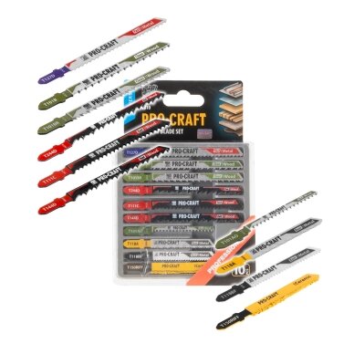 Siaurapjūklių geležčių rinkinys „ProCraft JB10"
