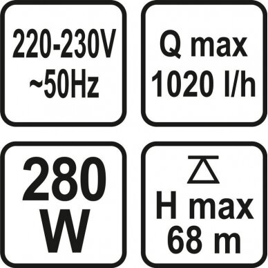 Siurblys švariam vandeniui membraninis 280W Sthor 4 Siurblys švariam vandeniui membraninis 280W Sthor 4