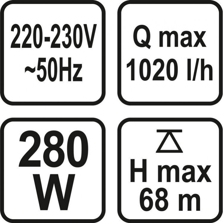 Siurblys švariam vandeniui membraninis 280W Sthor 4 Siurblys švariam vandeniui membraninis 280W Sthor 4
