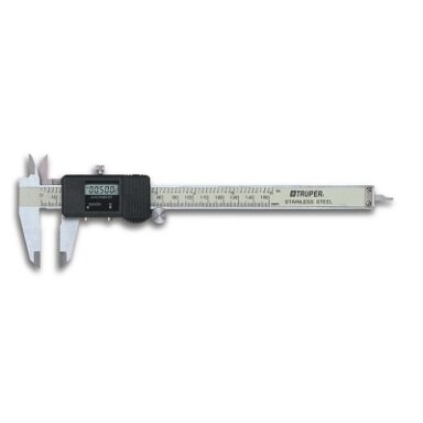 Skaitmeninis slankmatis. Tikslumas 0,01mm. Minimalus matuojamas storis 0,01mm, didžiausias matuojamas storis 150mm Truper® Skaitmeninis slankmatis. Tikslumas 0,01mm. Minimalus matuojamas storis 0,01mm, didžiausias matuojamas storis 150mm Truper®