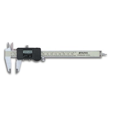 Skaitmeninis slankmatis. Tikslumas 0,01mm. Minimalus matuojamas storis 0,01mm, didžiausias matuojamas storis 150mm Truper®