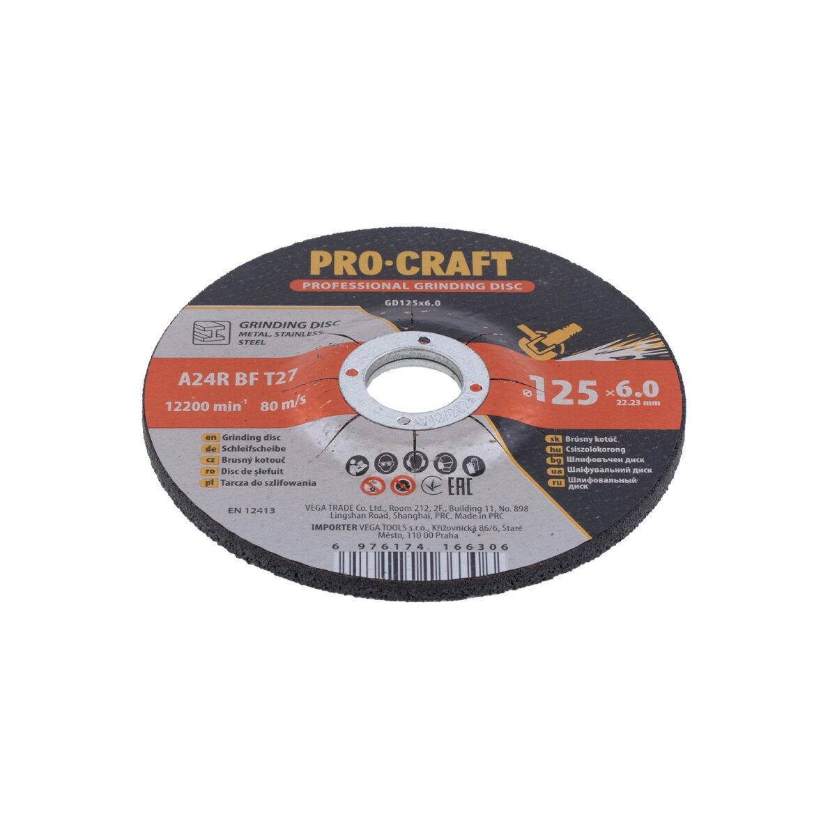 Šlifavimo diskas „ProCraft GD125x6.0” 2