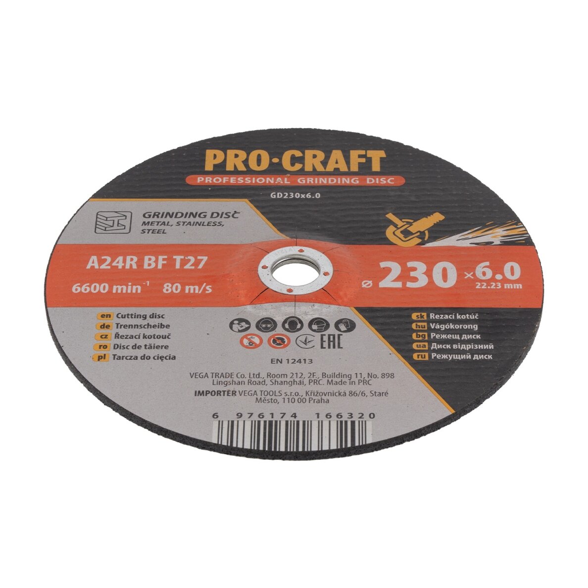 Šlifavimo diskas „ProCraft GD230x6.0” 2 Šlifavimo diskas „ProCraft GD230x6.0” 2