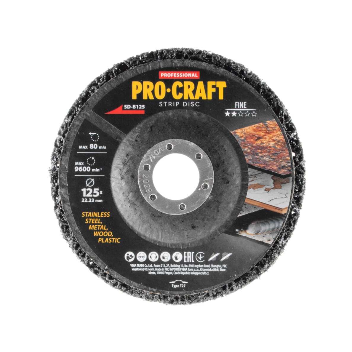 Šlifavimo diskas „ProCraft SD-B125” Clean & Strip 1