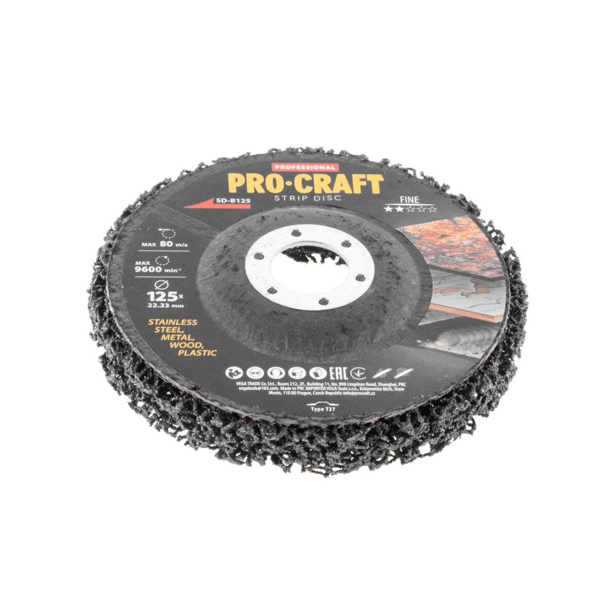 Šlifavimo diskas „ProCraft SD-B125” Clean & Strip 2 Šlifavimo diskas „ProCraft SD-B125” Clean & Strip 2