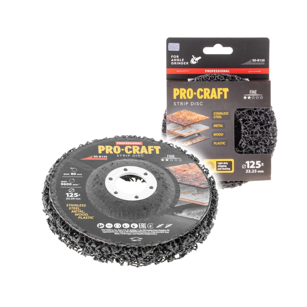 Šlifavimo diskas „ProCraft SD-B125” Clean & Strip Šlifavimo diskas „ProCraft SD-B125” Clean & Strip