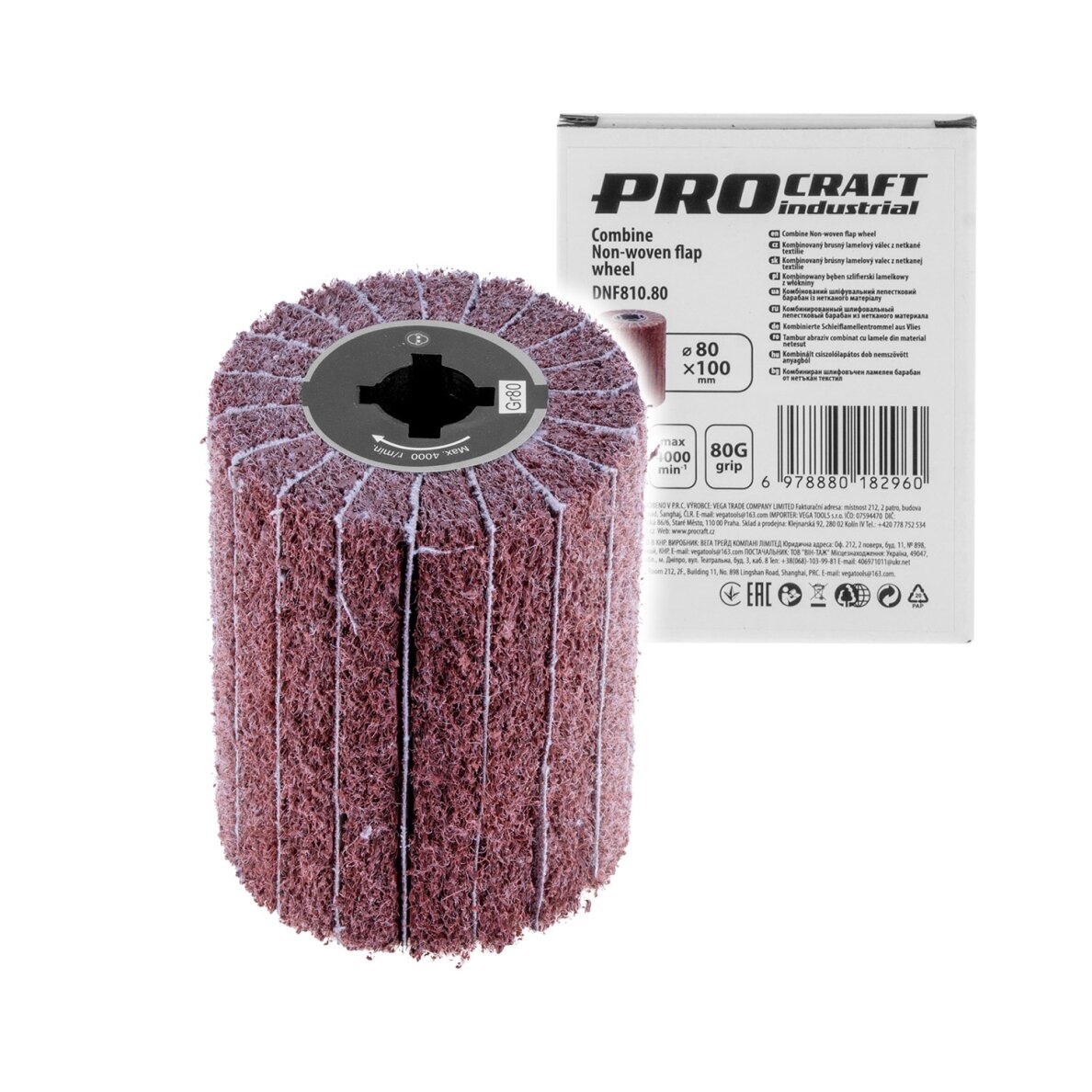 Šlifavimo lamelinis ritinys „ProCraft DNF810.80” Šlifavimo lamelinis ritinys „ProCraft DNF810.80”