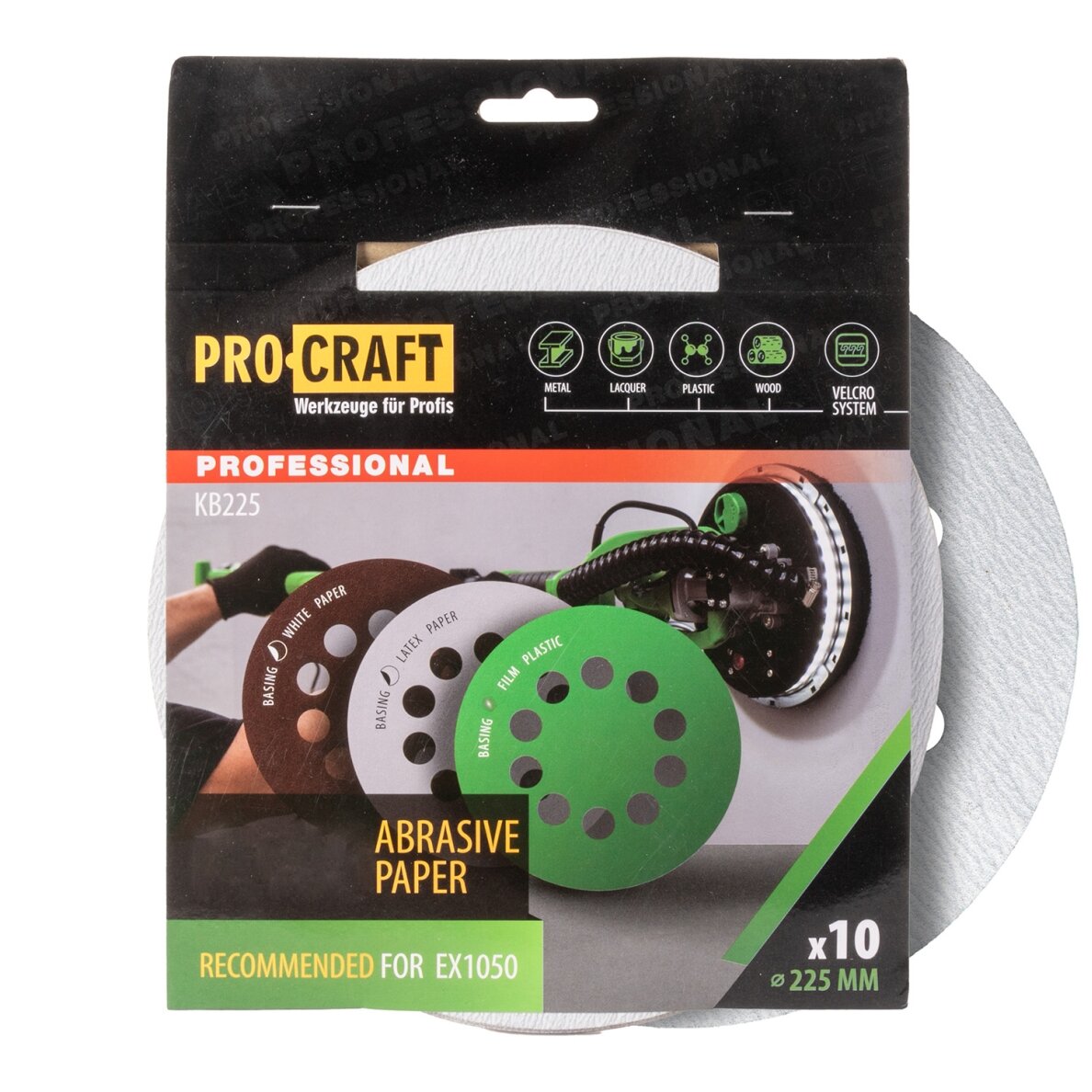 Šlifavimo lapeliai „ProCraft KB225.120” (10 vnt.) Šlifavimo lapeliai „ProCraft KB225.120” (10 vnt.)