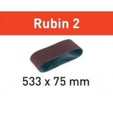 Šlifavimo juosta L533X 75-P100 RU2/10 Rubin 2