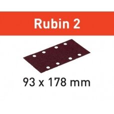 Šlifavimo popierius STF 93X178/8 P60 RU2/50 Rubin 2