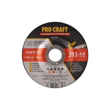 Šlifavimo diskas metalui „ProCraft GD115x6.0”