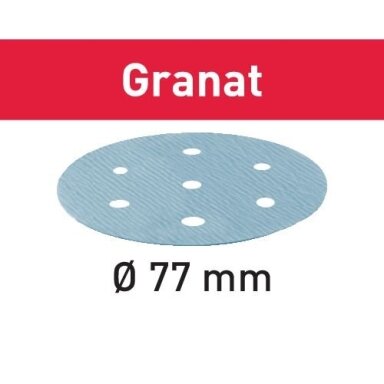 Šlifavimo lapelis STF D77/6 P80 GR/50 Granat Šlifavimo lapelis STF D77/6 P80 GR/50 Granat
