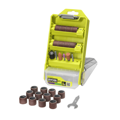 Šlifavimo rinkinys Ryobi RARSGK-27, 3,2 mm / 1/8 colio, 27 vnt. Šlifavimo rinkinys Ryobi RARSGK-27, 3,2 mm / 1/8 colio, 27 vnt.