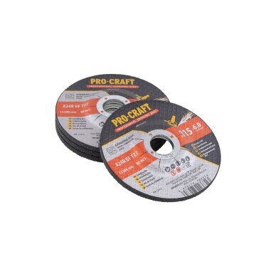 Šlifavimo diskas metalui „ProCraft GD115x6.0” 3 Šlifavimo diskas metalui „ProCraft GD115x6.0” 3