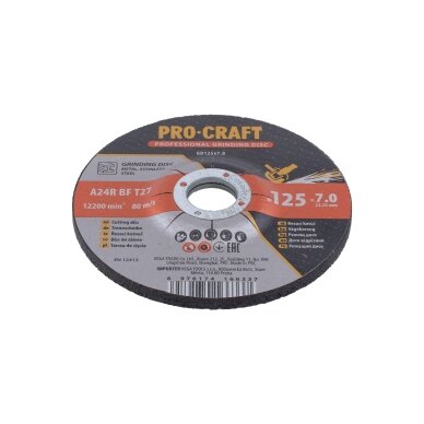 Šlifavimo diskas „ProCraft GD125x7.0” 2 Šlifavimo diskas „ProCraft GD125x7.0” 2