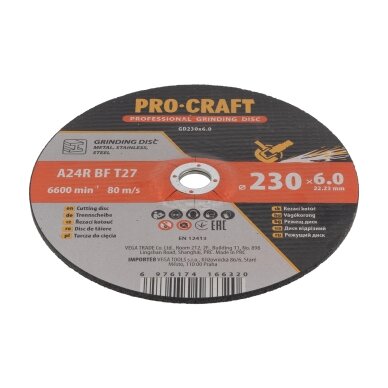 Šlifavimo diskas „ProCraft GD230x6.0” 2 Šlifavimo diskas „ProCraft GD230x6.0” 2