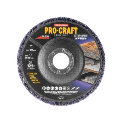 Šlifavimo diskas „ProCraft SD-P125” 1 Šlifavimo diskas „ProCraft SD-P125” 1