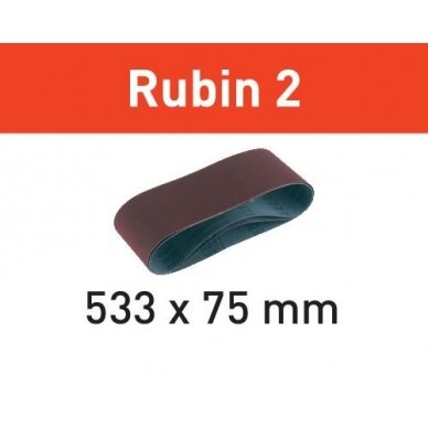 Šlifavimo juosta L533X 75-P60 RU2/10 Rubin 2