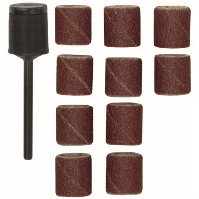Šlifavimo juostos su laikikliu, 10 vnt., Ø 14 mm, grūdėtumas 120 Šlifavimo juostos su laikikliu, 10 vnt., Ø 14 mm, grūdėtumas 120